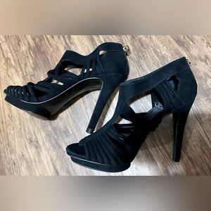 Toryburch real leather heels 7.5M black